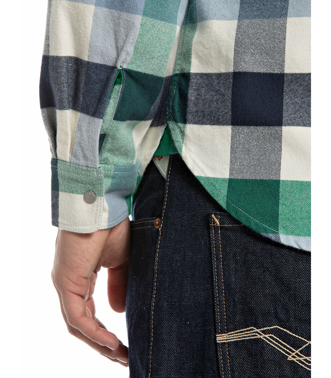 マルチカラーフランネルチェックシャツ 詳細画像 グリーン系 6